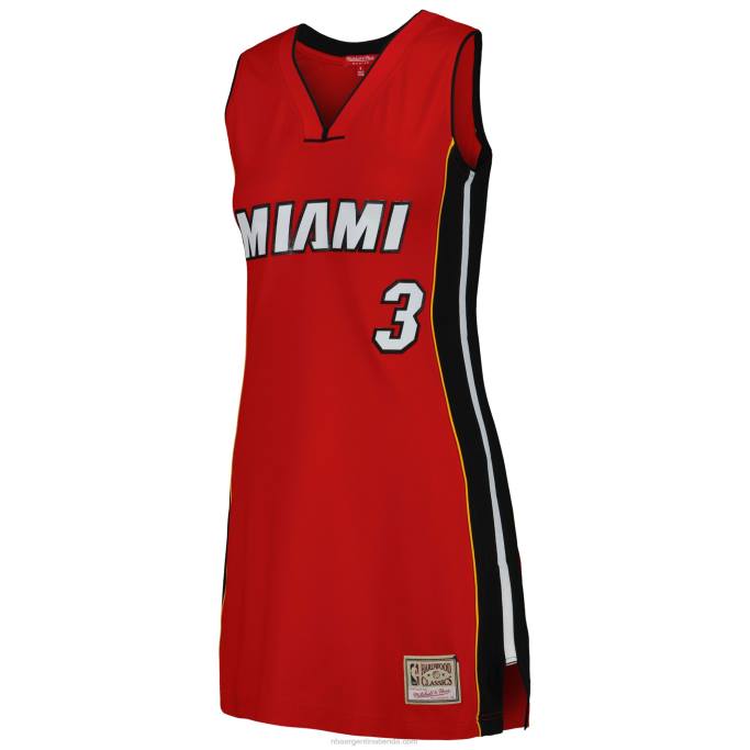 NBA 0F6D8793 miami heat dwyane wade mitchell & ness rojo 2005 hardwood classics nombre y número player jersey dress