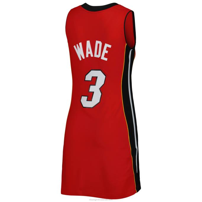 NBA 0F6D8793 miami heat dwyane wade mitchell & ness rojo 2005 hardwood classics nombre y número player jersey dress