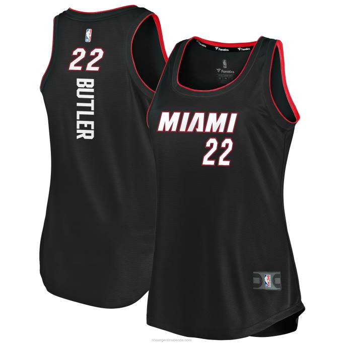 NBA 0F6D9020 miami calor jimmy mayordomo negro fast break camiseta del tanque del equipo