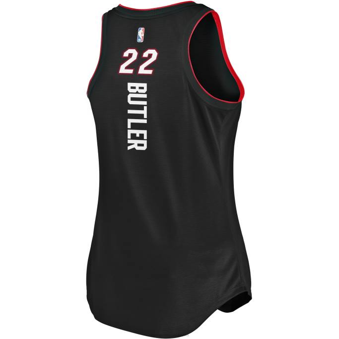 NBA 0F6D9020 miami calor jimmy mayordomo negro fast break camiseta del tanque del equipo