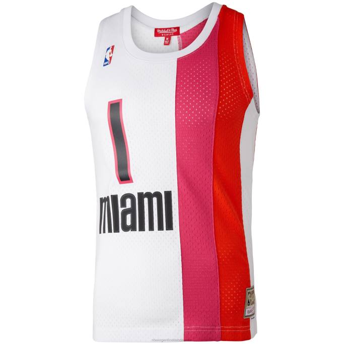 NBA 0F6D9835 camiseta miami heat chris bosh mitchell & ness white hardwood classics 2011 swingman