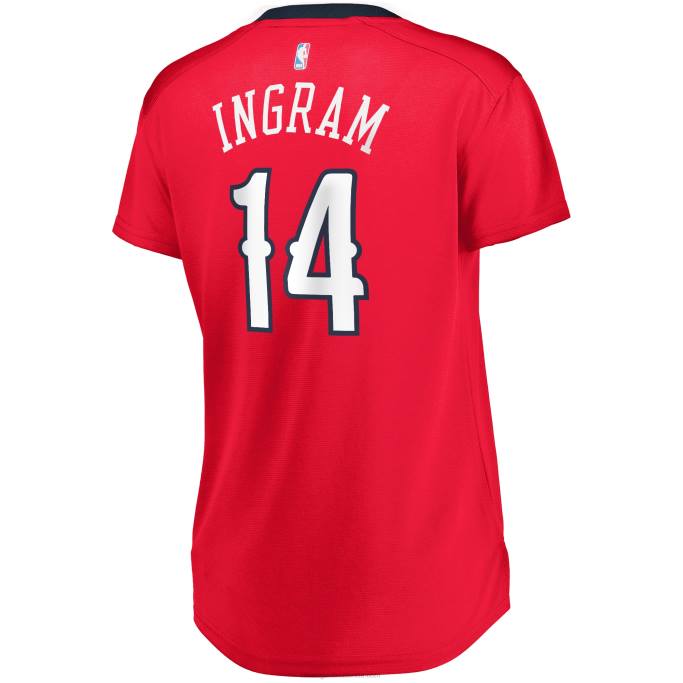 NBA 0F6D10453 New Orleans Pelicans Brandon Ingram Réplica de camiseta roja Fast Break
