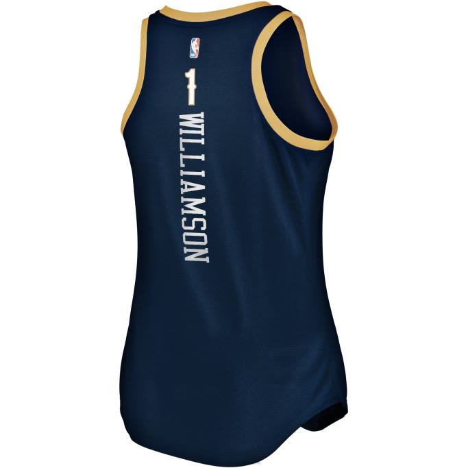 NBA 0F6D11428 New Orleans Pelicans zion williamson camiseta sin mangas del equipo de descanso rápido azul marino