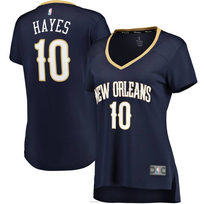 NBA 0F6D11663 New Orleans Pelicans Jaxson Hayes Navy Fast Break Réplica Jersey