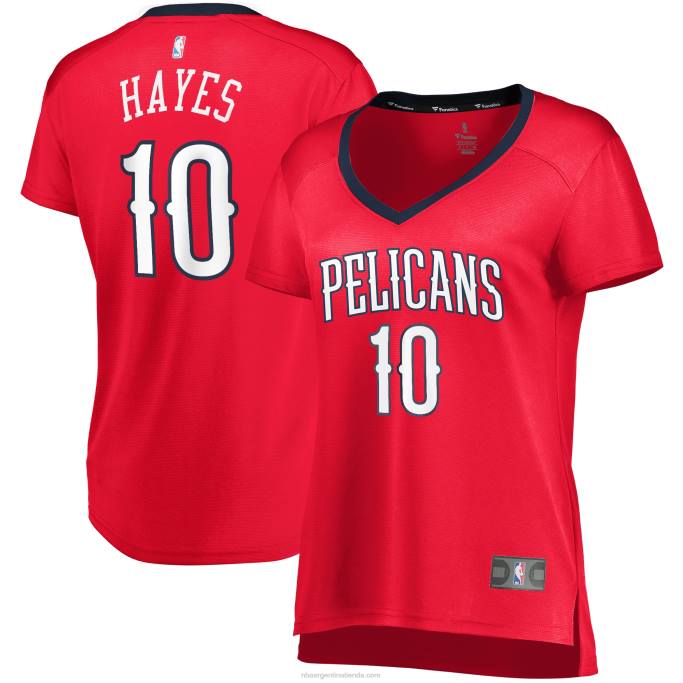 NBA 0F6D12119 New Orleans Pelicans Jaxson Hayes Réplica De Jersey Rojo Fast Break