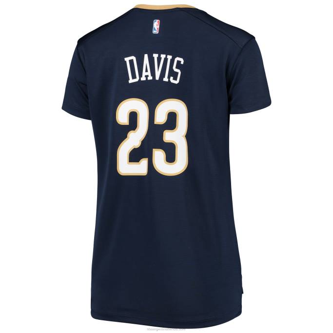 NBA 0F6D15733 New Orleans Pelicans anthony davis azul marino fast break replica jersey
