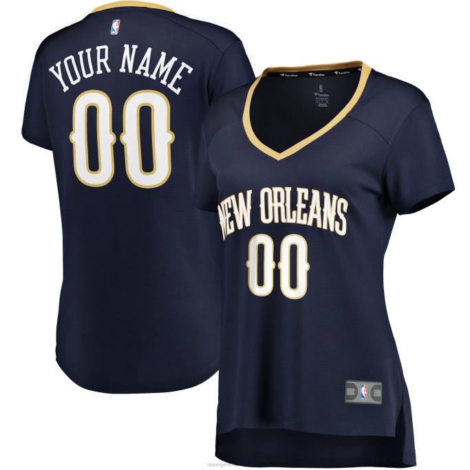 NBA 0F6D9017 camiseta personalizada new orleans pelicans navy fast break