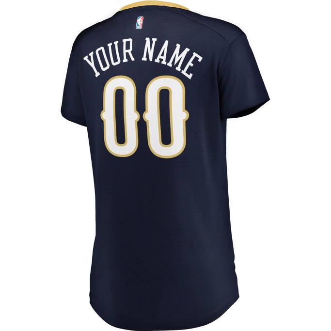 NBA 0F6D9017 camiseta personalizada new orleans pelicans navy fast break