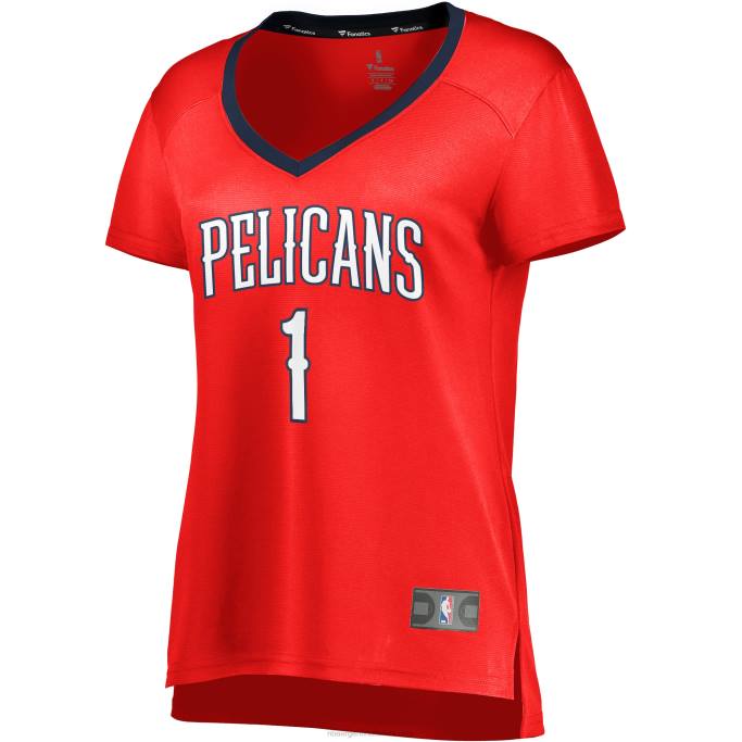 NBA 0F6D9357 New Orleans Pelicans Zion Williamson Réplica De Camiseta Roja Fast Break Réplica