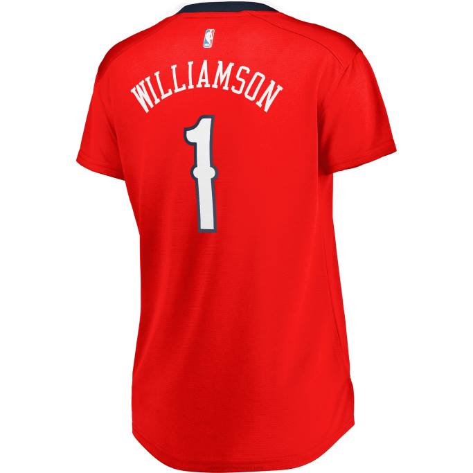NBA 0F6D9357 New Orleans Pelicans Zion Williamson Réplica De Camiseta Roja Fast Break Réplica