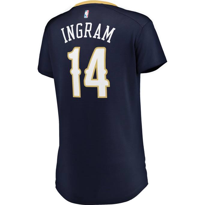 NBA 0F6D9616 New Orleans Pelicans Brandon Ingram Navy Fast Break Replica Jersey