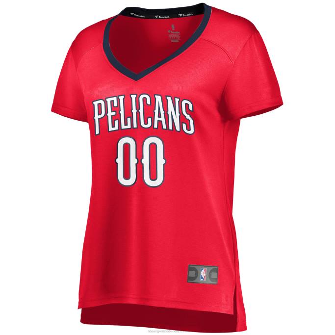 NBA 0F6D9955 New Orleans Pelicans Red Fast Break Réplica Jersey Personalizado