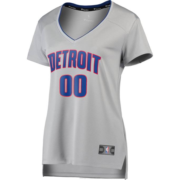 NBA 0F6D13190 Detroit Pistons plata Fast Break Réplica camiseta personalizada