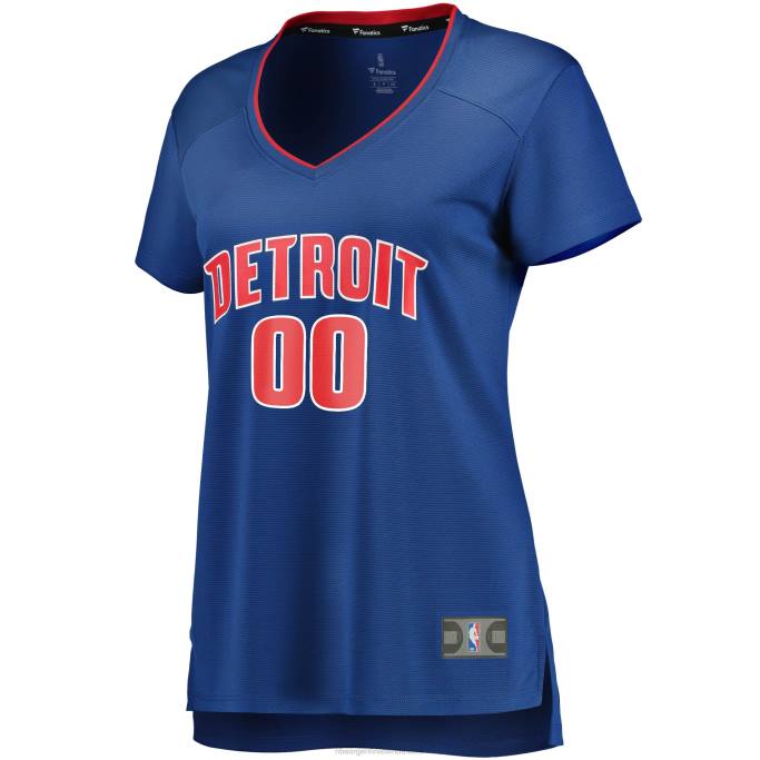 NBA 0F6D9675 Camiseta personalizada Detroit Pistons Royal Fast Break