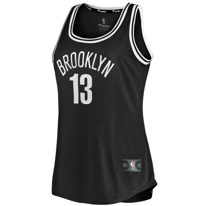 NBA 0F6D10316 brooklyn nets james harden camiseta negra de tanque de ruptura rápida