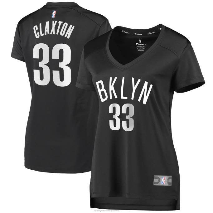 NBA 0F6D10358 brooklyn nets nicolas claxton camiseta de jugador de descanso rápido de carbón