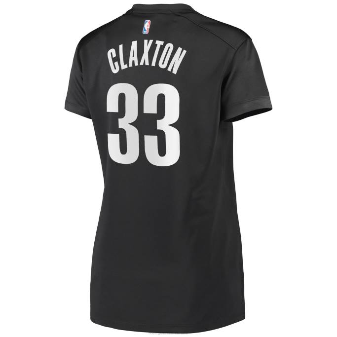 NBA 0F6D10358 brooklyn nets nicolas claxton camiseta de jugador de descanso rápido de carbón