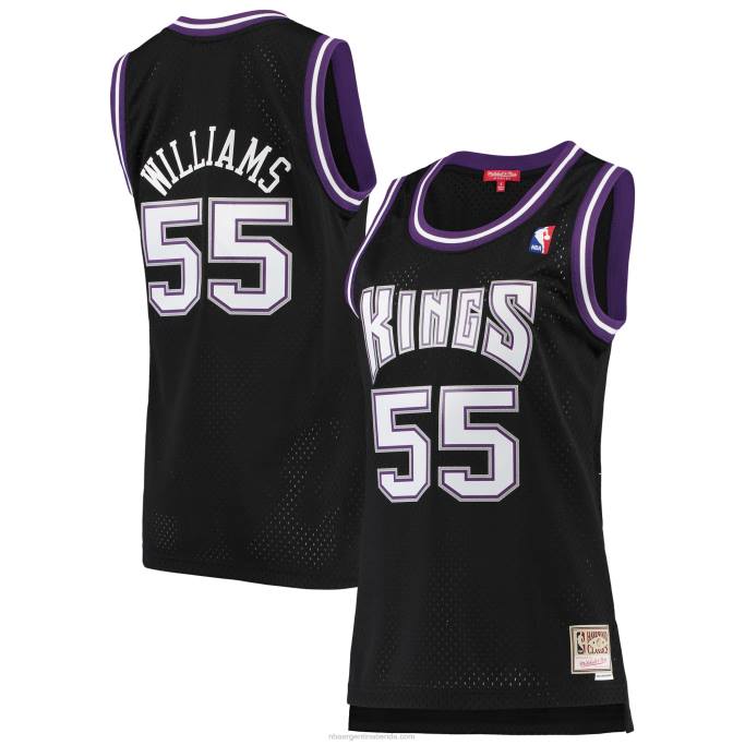 NBA 0F6D8821 sacramento kings jason williams mitchell & ness black hardwood classics swingman jersey