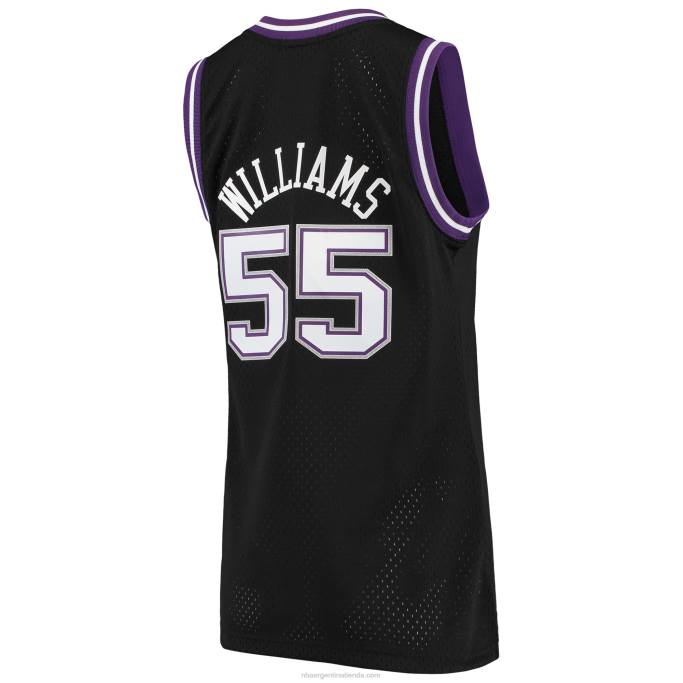 NBA 0F6D8821 sacramento kings jason williams mitchell & ness black hardwood classics swingman jersey