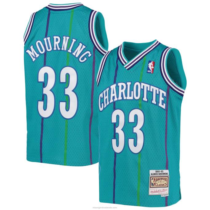 NBA 0F6D16898 charlotte hornets alonzo luto verde azulado 199hardwood classics swingman jersey