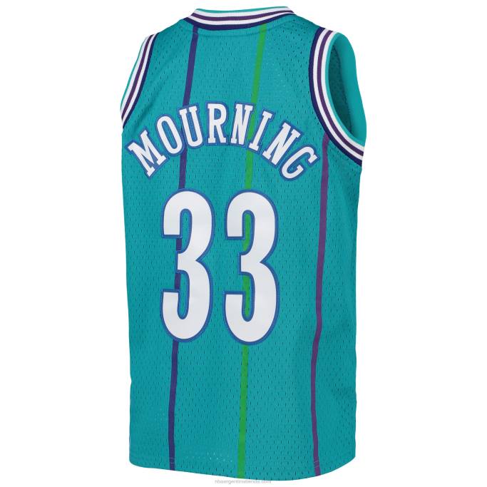 NBA 0F6D16898 charlotte hornets alonzo luto verde azulado 199hardwood classics swingman jersey