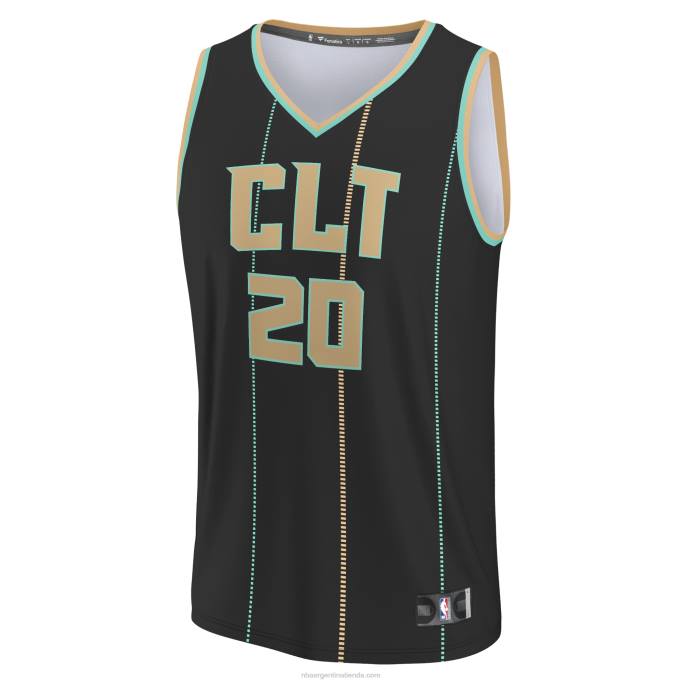 NBA 0F6D17173 charlotte hornets gordon hayward negro fastbreak jersey