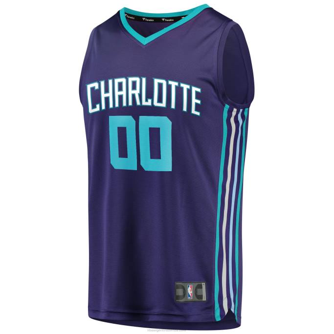 NBA 0F6D17351 charlotte hornets púrpura fast break réplica jersey personalizado