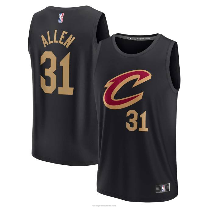 NBA 0F6D17030 cleveland cavaliers jarrett allen camiseta de jugador de ruptura rápida negra