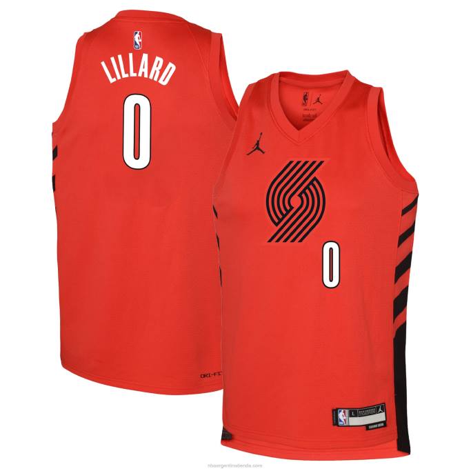 NBA 0F6D16768 portland trail blazers damian lillard jordan marca rojo swingman jersey