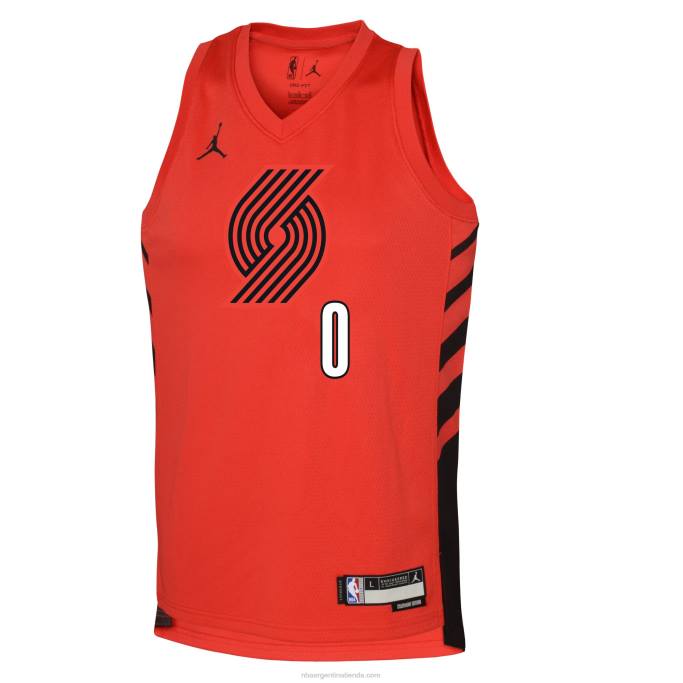 NBA 0F6D16768 portland trail blazers damian lillard jordan marca rojo swingman jersey