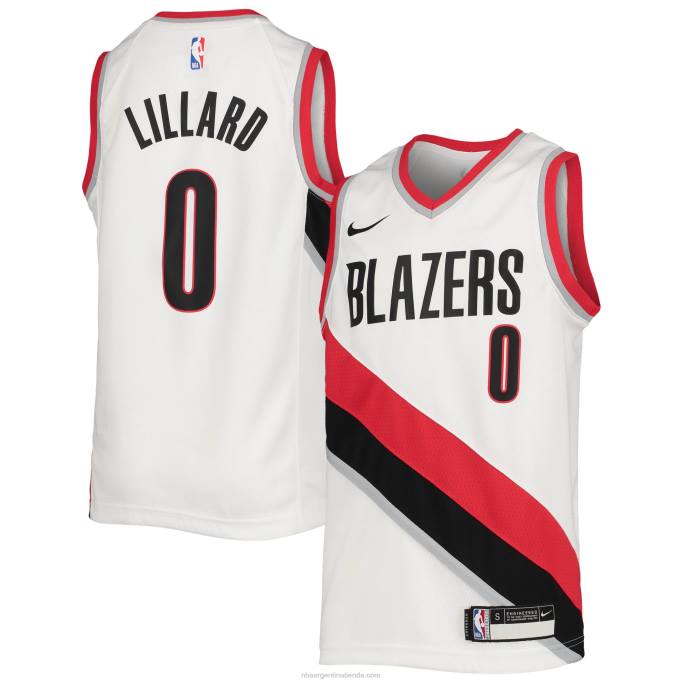 NBA 0F6D16786 camiseta portland trail blazers damian lillard nike blanca swingman