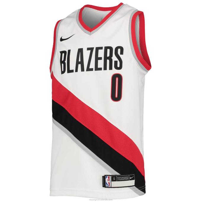 NBA 0F6D16786 camiseta portland trail blazers damian lillard nike blanca swingman