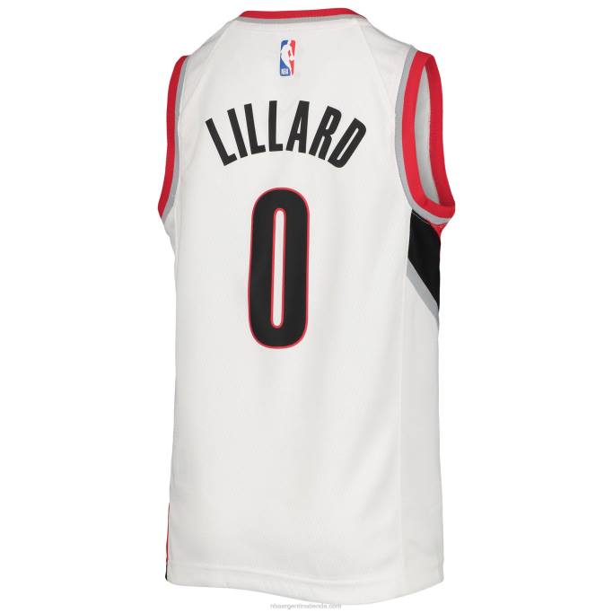 NBA 0F6D16786 camiseta portland trail blazers damian lillard nike blanca swingman