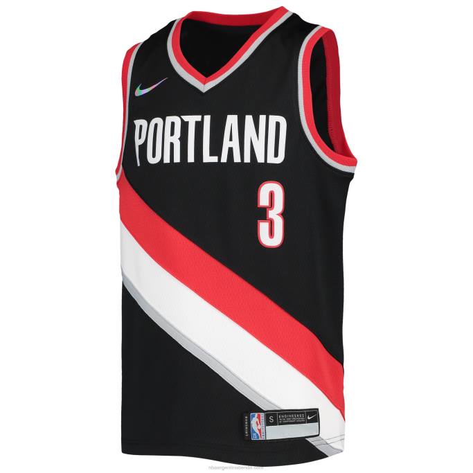 NBA 0F6D17822 portland trail blazers c.j. camiseta nike mccollum negro diamante swingman