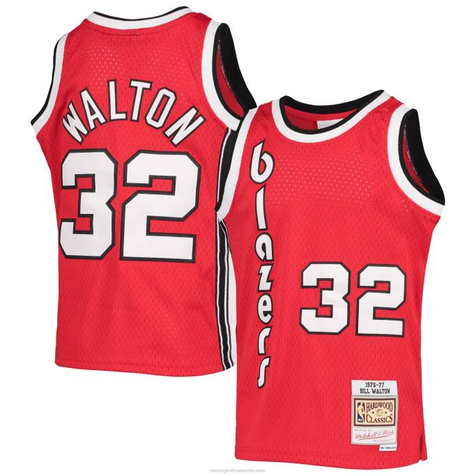 NBA 0F6D17848 jersey portland trail blazers bill walton negro 1976-77 hardwood classics swingman
