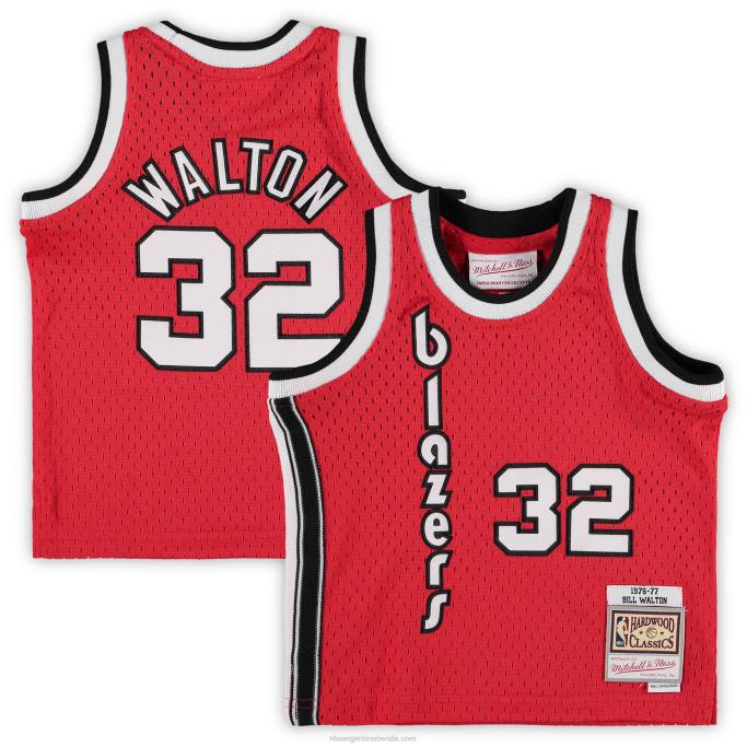 NBA 0F6D17878 portland trail blazers bill walton rojo madera dura clásicos jugador retirado jersey