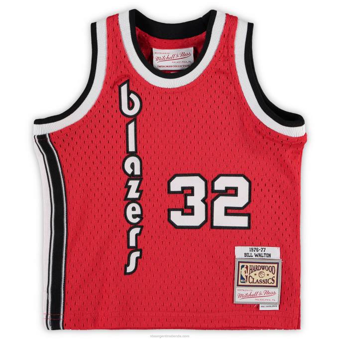 NBA 0F6D17878 portland trail blazers bill walton rojo madera dura clásicos jugador retirado jersey
