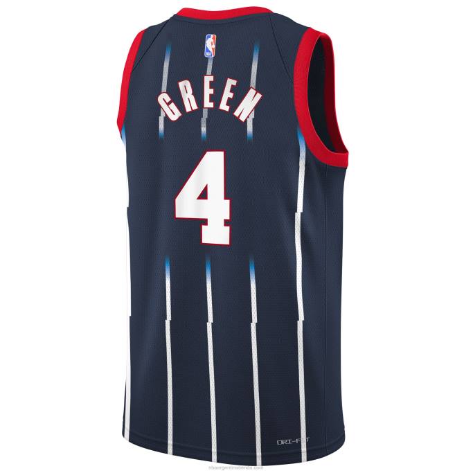 NBA 0F6D16868 camiseta houston rockets jalen verde nike azul marino swingman