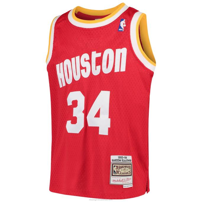NBA 0F6D16924 houston cohetes hakeem olajuwon mitchell & ness rojo swingman jersey retroceso