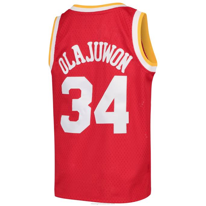 NBA 0F6D16924 houston cohetes hakeem olajuwon mitchell & ness rojo swingman jersey retroceso