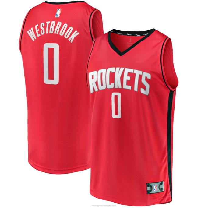 NBA 0F6D17019 houston cohetes russell westbrook rojo fast break player réplica de jugador