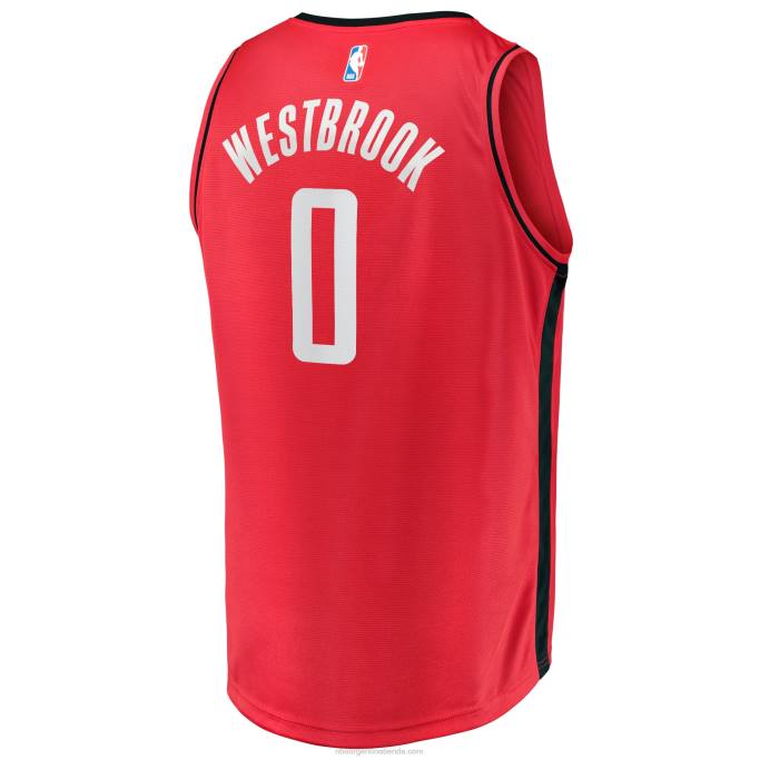 NBA 0F6D17019 houston cohetes russell westbrook rojo fast break player réplica de jugador