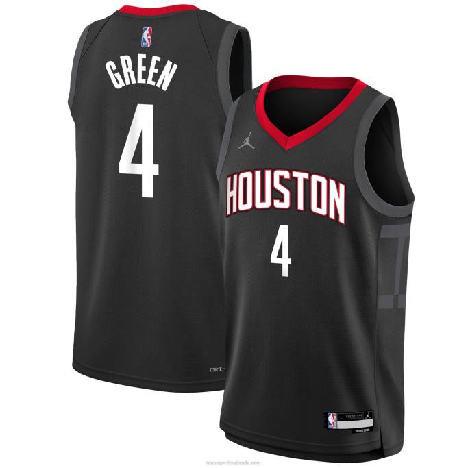 NBA 0F6D17284 Camiseta Houston Rockets Jalen Green Jordan Brand Black Swingman