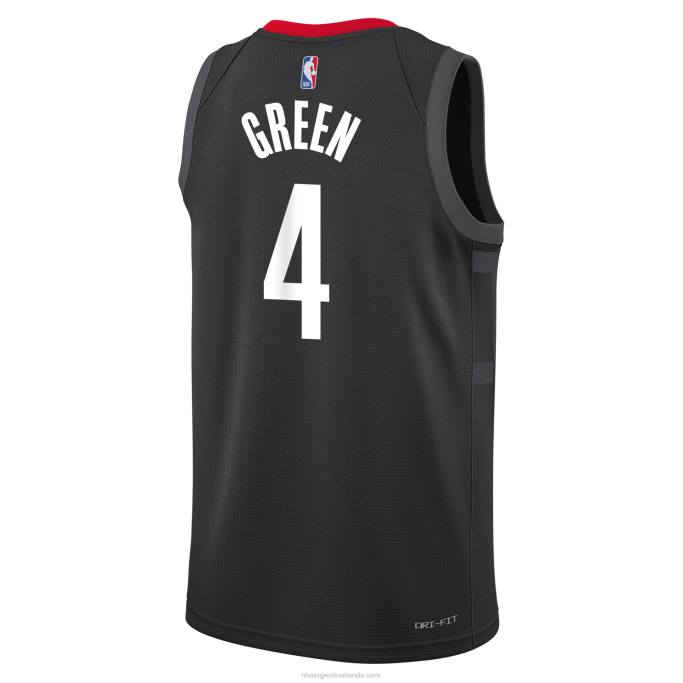 NBA 0F6D17284 Camiseta Houston Rockets Jalen Green Jordan Brand Black Swingman