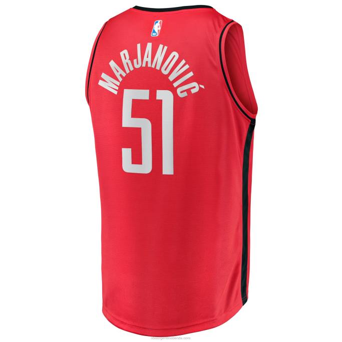 NBA 0F6D17767 houston cohetes boban marjanovic rojo fast break player jersey