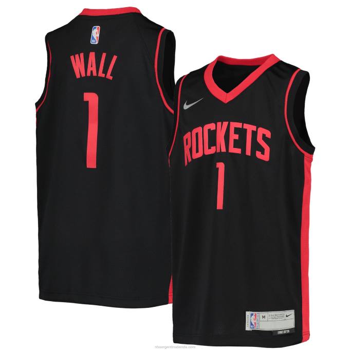 NBA 0F6D18355 Camiseta de jugador de los Houston Rockets John Wall Nike negra Swingman - edición ganada