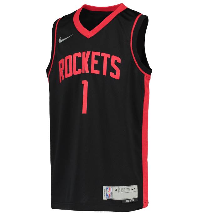NBA 0F6D18355 Camiseta de jugador de los Houston Rockets John Wall Nike negra Swingman - edición ganada
