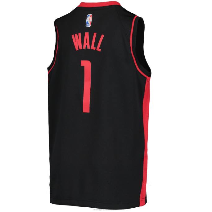 NBA 0F6D18355 Camiseta de jugador de los Houston Rockets John Wall Nike negra Swingman - edición ganada