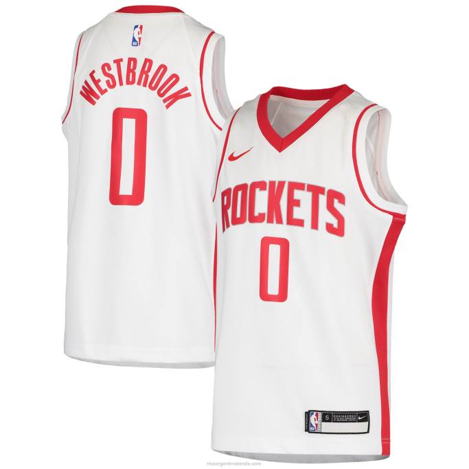 NBA 0F6D18759 Camiseta Houston Rockets Russell Westbrook Nike Swingman Blanca
