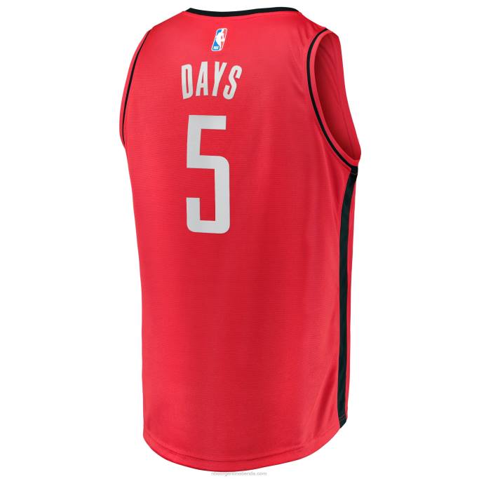 NBA 0F6D18926 houston cohetes darius días rojo fast break player jersey